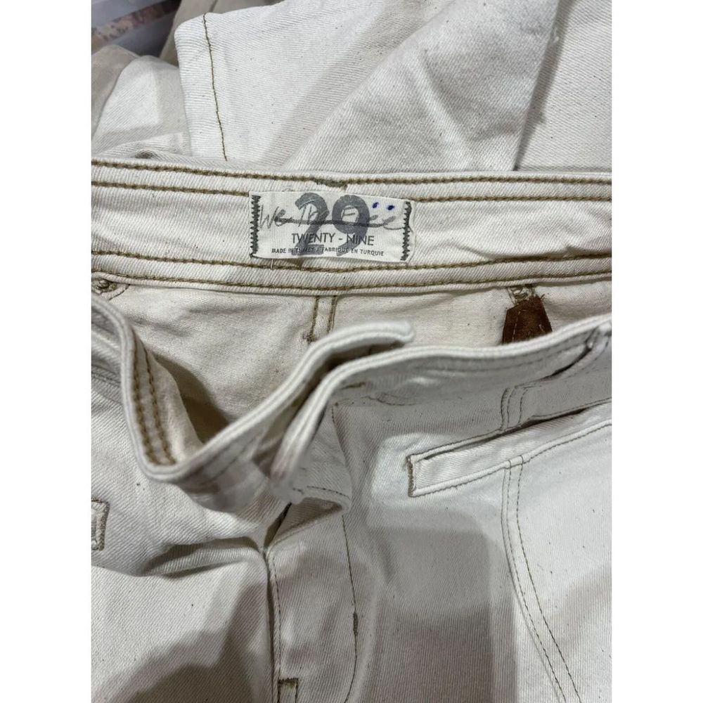 Free People Firecracker High Waist Flares Jeans Ivory Ecru sz 29 - Picture 8 of 8
